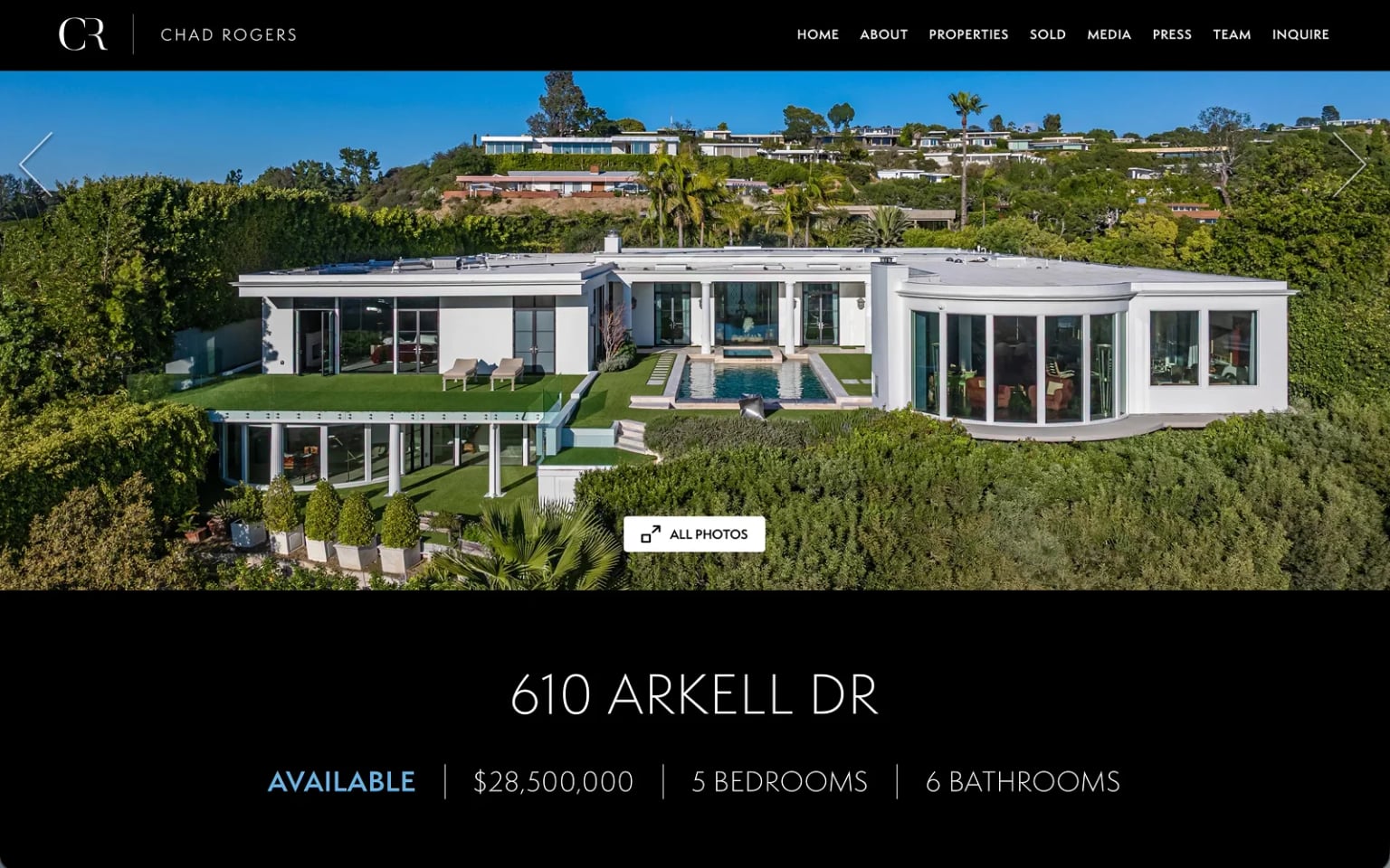 Chad Rogers website on MacBook